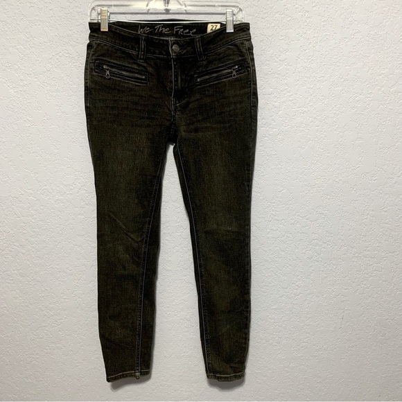 We The Free Black Zipper Pockets And Legs Skinny Jeans - Picture 1 of 9